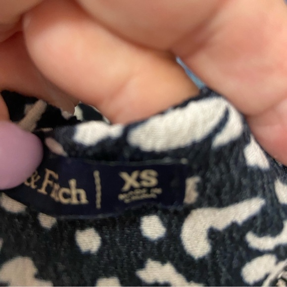 Abercrombie & Fitch strapless black and white patterned pantsuit size xs - Picture 5 of 9